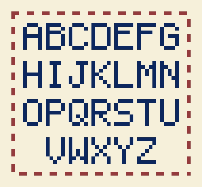 Alphabet Sampler cross stitch chart