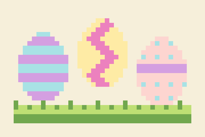 Easter Eggs cross stitch chart