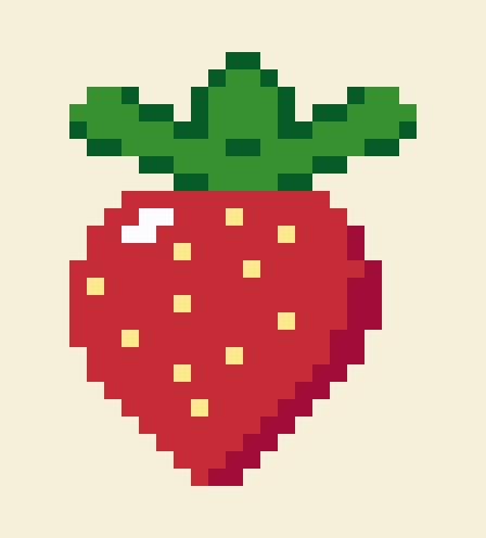 Strawberry cross stitch chart
