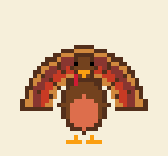 Thanksgiving Turkey cross stitch chart