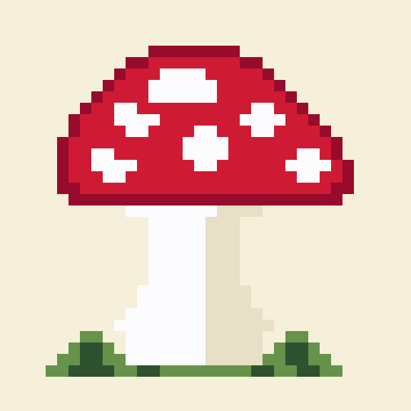 Toadstool cross stitch chart